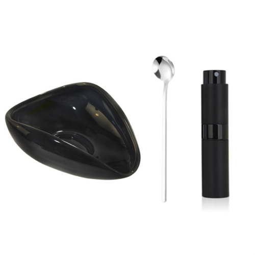 Coffee Bean Dosing Cup and RDT Spray Bottle and Spoon Set,Black