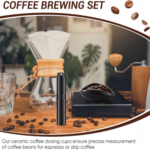 Coffee Bean Dosing Cup and RDT Spray Bottle and Spoon Set,Black 1
