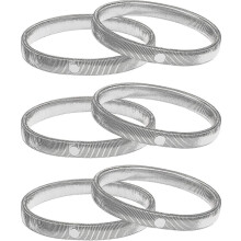(Sliver) 3 Pairs Sleeve Garters Anti-slip Shirt Sleeve Holders Garters Stretch Metal Armbands Sleeve Garters For Women Men