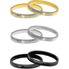 (Silver Gold and Black) 3 Pairs Sleeve Garters Anti-slip Shirt Sleeve Holders Garters Stretch Metal Armbands Sleeve Garters For Women Men
