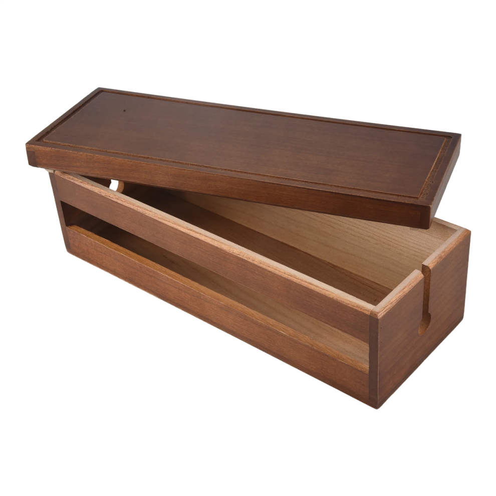 Cable Management Box Wooden Cord Organizer Box (Coffee Color) 4763766486469