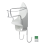 Iron Board Hanger Wall Electric Iron Holder with Removable Hooks -2 3