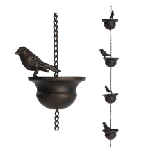 Chaînes de pluie pour gouttières Oiseaux mobiles sur tasses Carillons de pluie