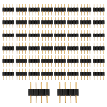 50 stuks 4-pins RGB LED mannelijke stekkeradapter voor 3528 5050 stripverlichting