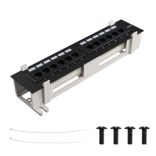 Súprava sie?ových nástrojov 12 portový CAT6 Patch Panel RJ45 s nástenným driakom