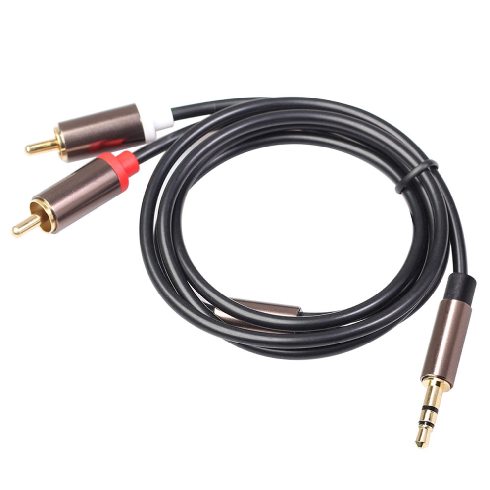 3.5Mm To 2Rca Audio Cable For Amplifiers Audio Car Aux Mobile Phone 4763603006393
