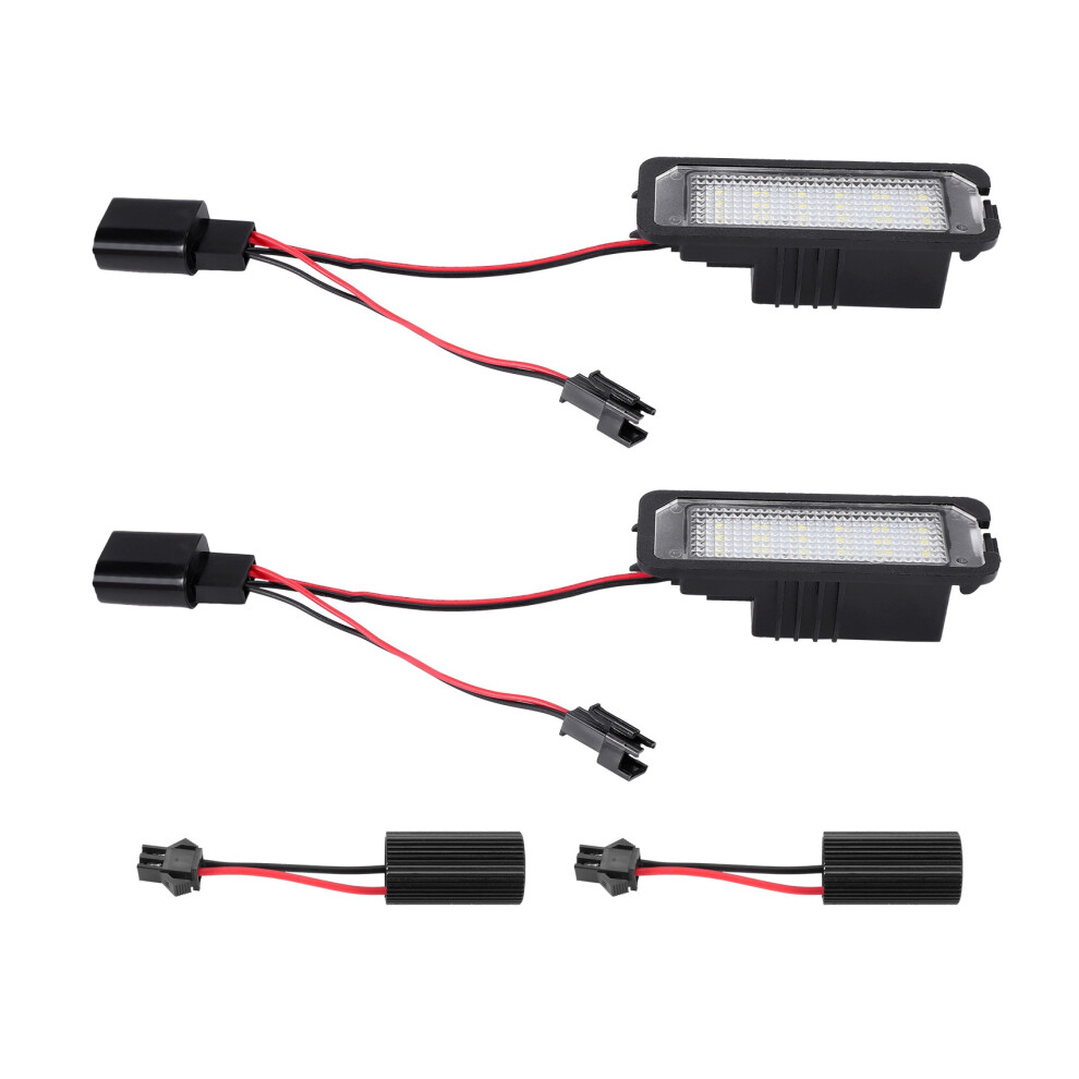 2Pcs 12V Led Lampe de Plaque d'Immatriculation pour Golf 4 5 6 7