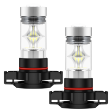 2x 5202 H16 PS24w High Power 100w 6000k Super White Led Fog Bulb