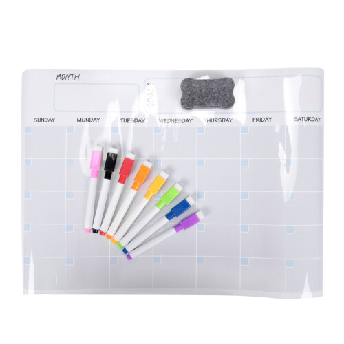 A3 Conjunto de calend?rio magn?tico para quadro branco e apag?vel a seco para geladeira 17 x 12 polegadas 1