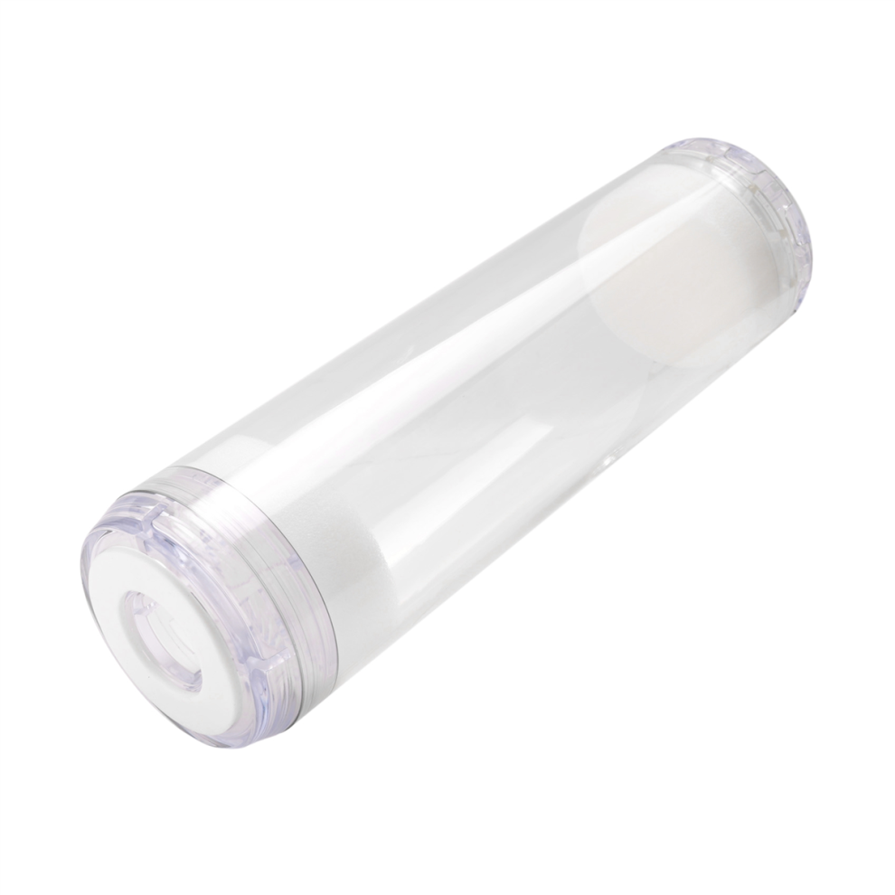 Cartouche vide de filtre à eau transparente, rechargeable, avec différents médias