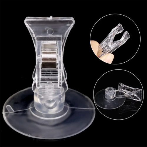 10Pcs Suction Cup Clips Transparent Sucker Clamp 2