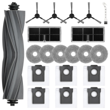 Für Dreame L10s Pro Ultra Ersatzteil-Set: Bürstenwalze, Seitenbürsten, HEPA-Filter, Wischtücher, Staubbeutel