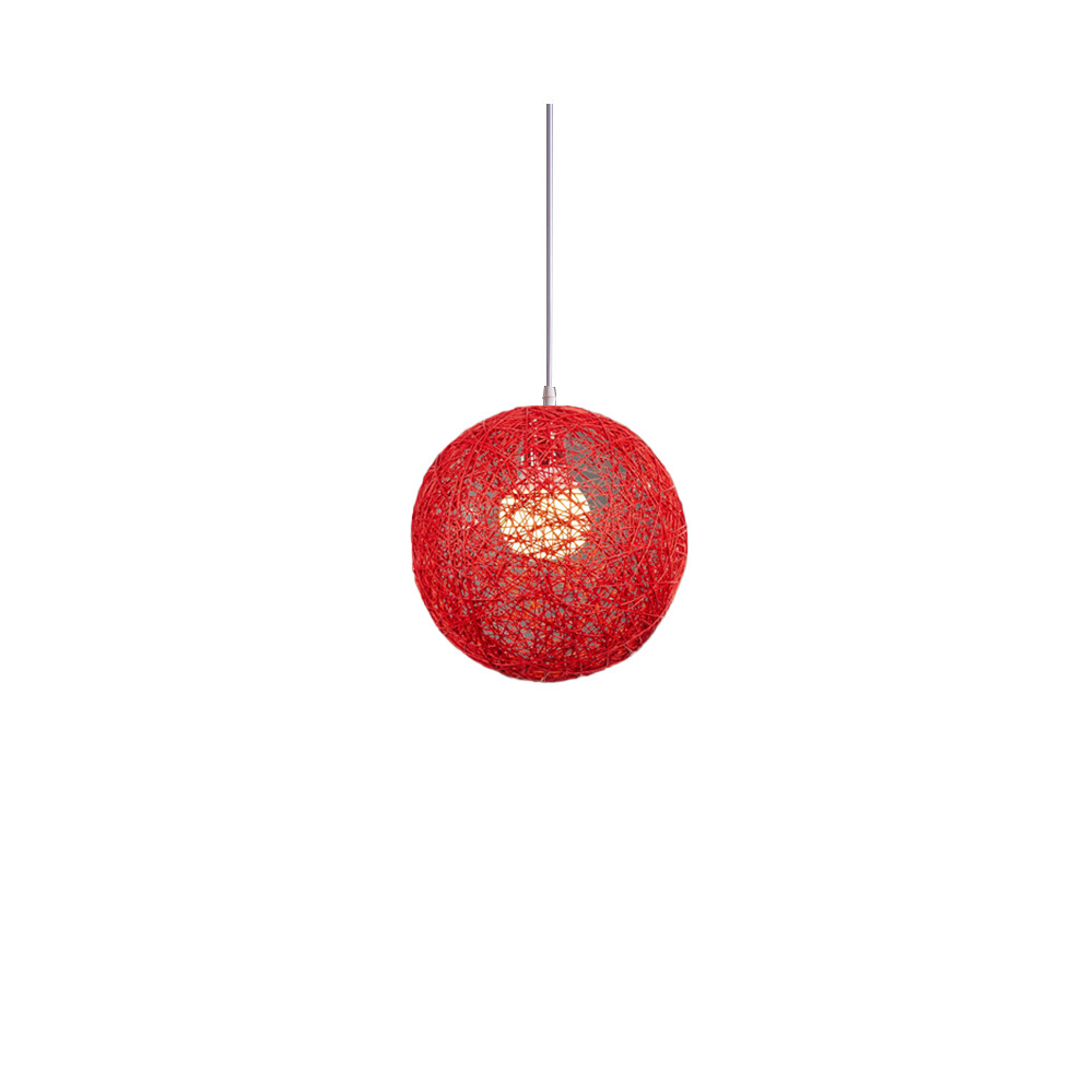 Red Bamboo, Rattan Chandelier Spherical Rattan Nest Lampshade