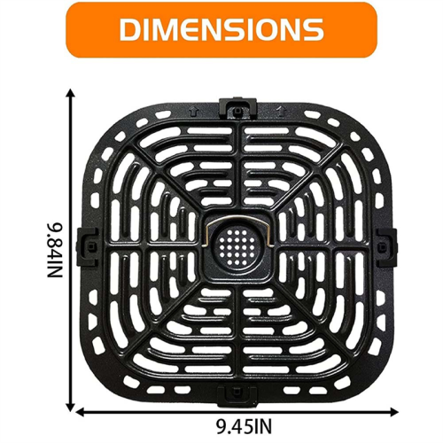 Grill Plate for Instants Air Fryers Vortex Plus 6QT, Τετράγωνο τηγάνι γκριλ 2