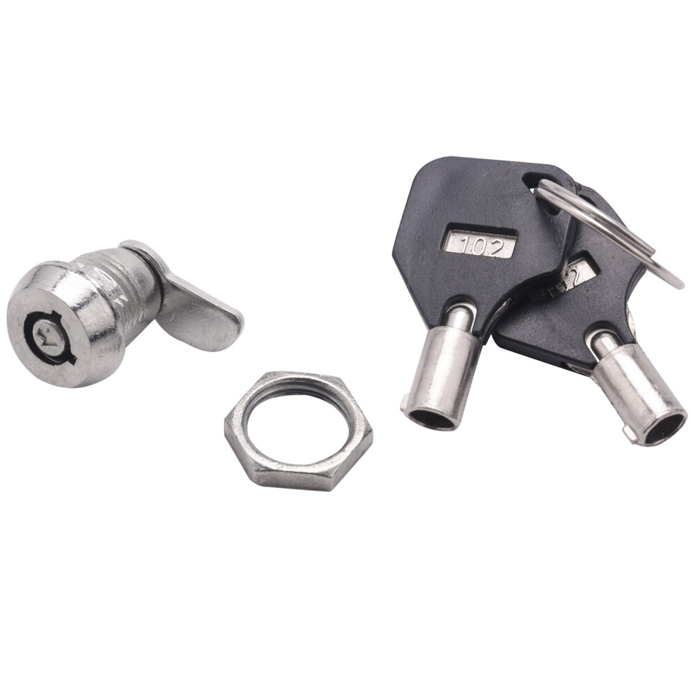 Cabinet Door Quarter Turn Security Tubular Cam Lock W Keys 4763603037120