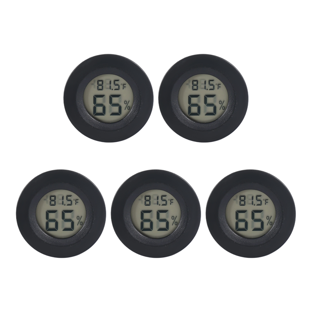 5-pack Hygrometer Digital LCD Monitor Humidity Meter Gauge