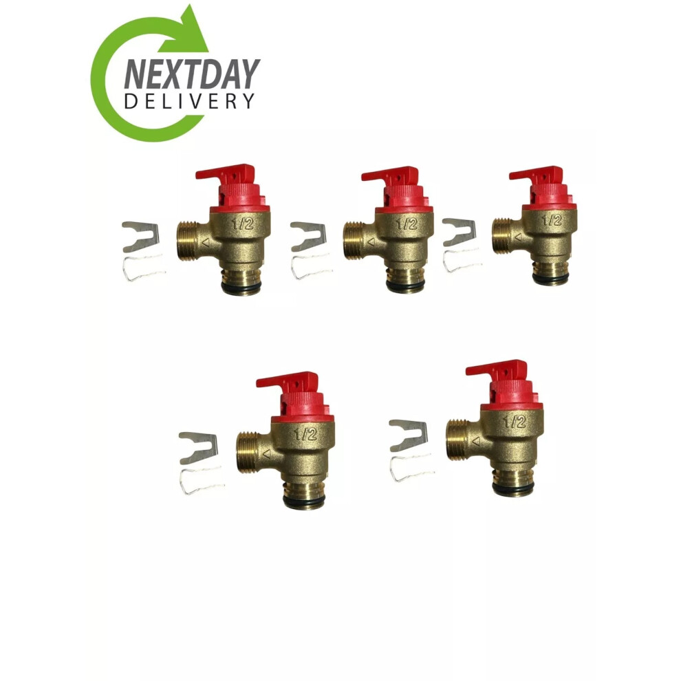 5 x VAILLANT ECOTEC PRO 24 & 28 VUW PRESSURE RELIEF SAFETY VALVE ( PRV ) 178985