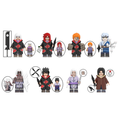 (8pcs-A) 32PCS Naruto Minifigure Building Blocks