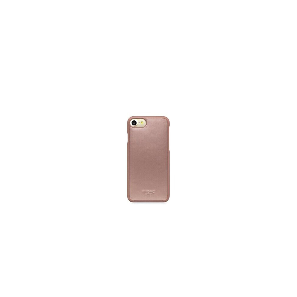 KNOMO Leather Snap-on Back Case Cover For iPhone 6 6S 7 8 SE 2020 2022 Rose Gold