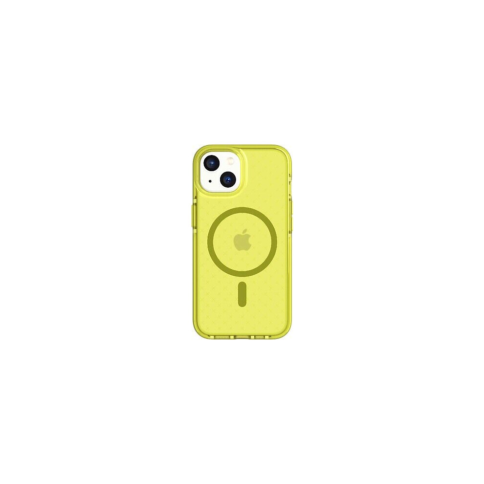 Premium Case For Apple Iphone 14 Evo Check Acid Tech21 + Tempered Glass Yellow 5056234709481