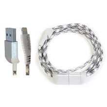 Wraps Premium MFI CERTIFIED Lightning Cable 1m (Snow) Wearable Strong Braided