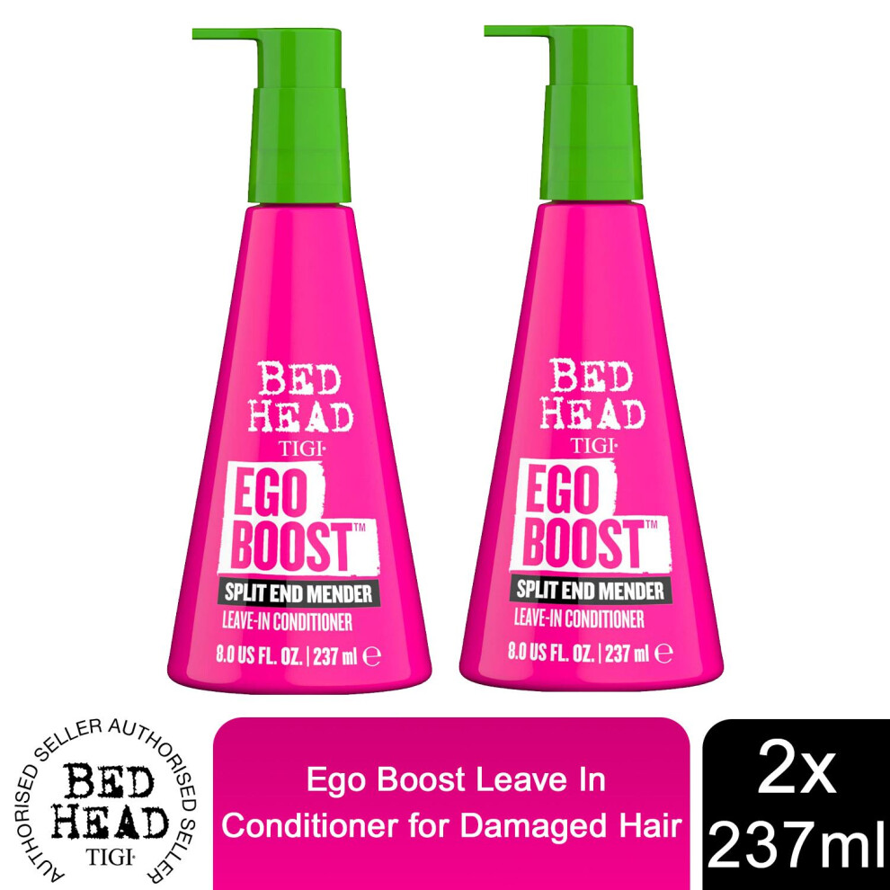 Bed Head by TIGI Ego Boost Leave In Hair Conditioner for Damaged Hair 237ml, 2pk