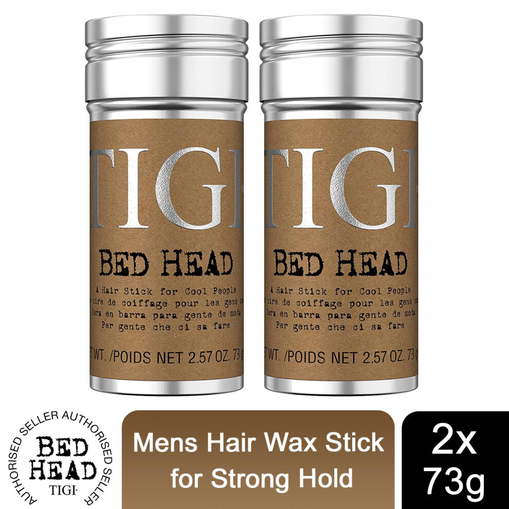 Bed Head for Men by TIGI Mens Hair Wax Stick for Strong Hold 73g, 2pk