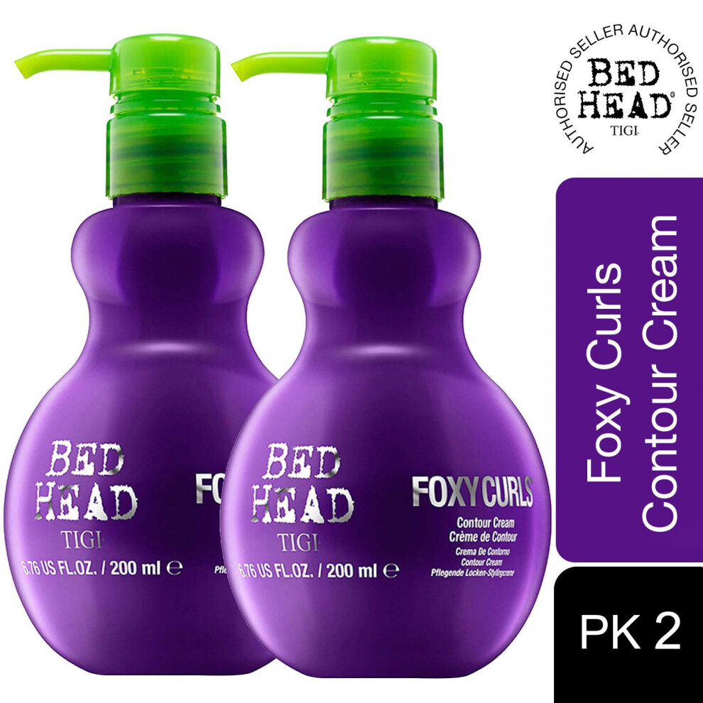 Bed Head by TIGI Foxy Curls Curly Hair Cream for Defined Curls 200ml, 2pk