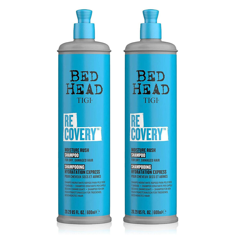 Bed Head by TIGI Recovery Moisturising Shampoo For Dry Hair, 600ml, 2pk