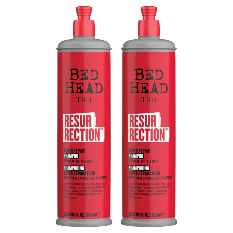 Bed Head By TIGI Resurrection Shampoo For Damaged Hair 600ml, 2pk