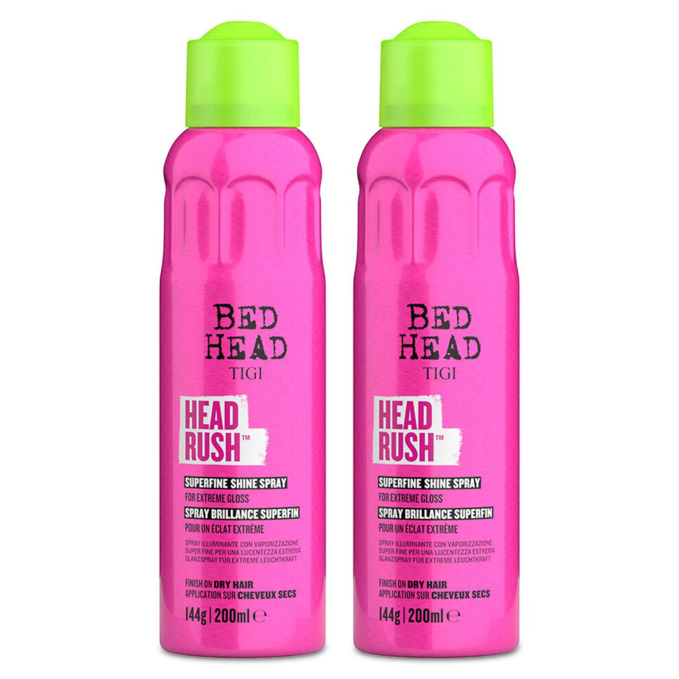 Bed Head By TIGI Headrush Hair Spray for Smooth & Shiny Hair, 200 ml, 2pk