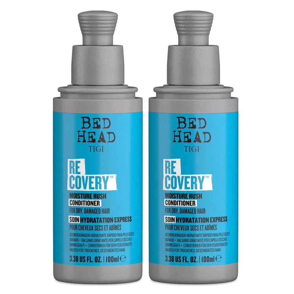 Bed Head by TIGI Recovery Moisture Rush Conditioner for Damaged Hair, 100ml, 2pk