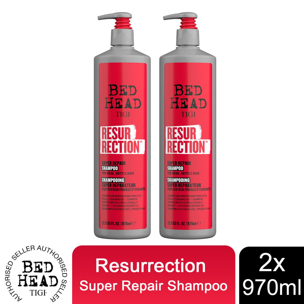 Bed Head Resurrection Repair Shampoo For Damaged Hair 970ml, 2 Pack