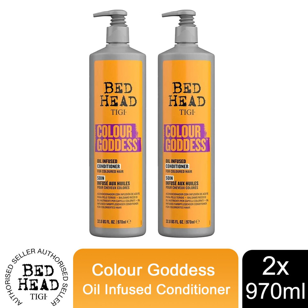 Bed Head Colour Goddess Conditioner For Coloured Hair 970ml, 2 Pack