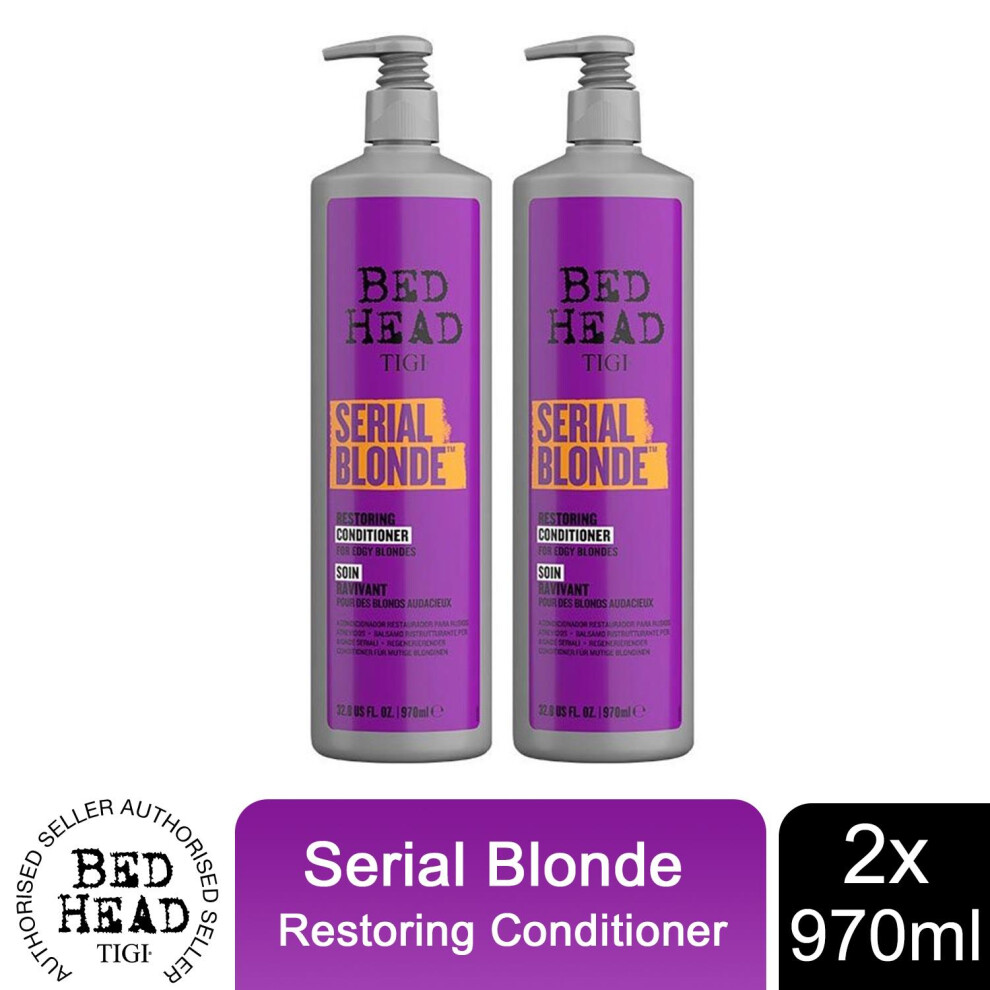 Bed Head Serial Blonde Conditioner For Damaged Blonde Hair 970ml, 2 Pack