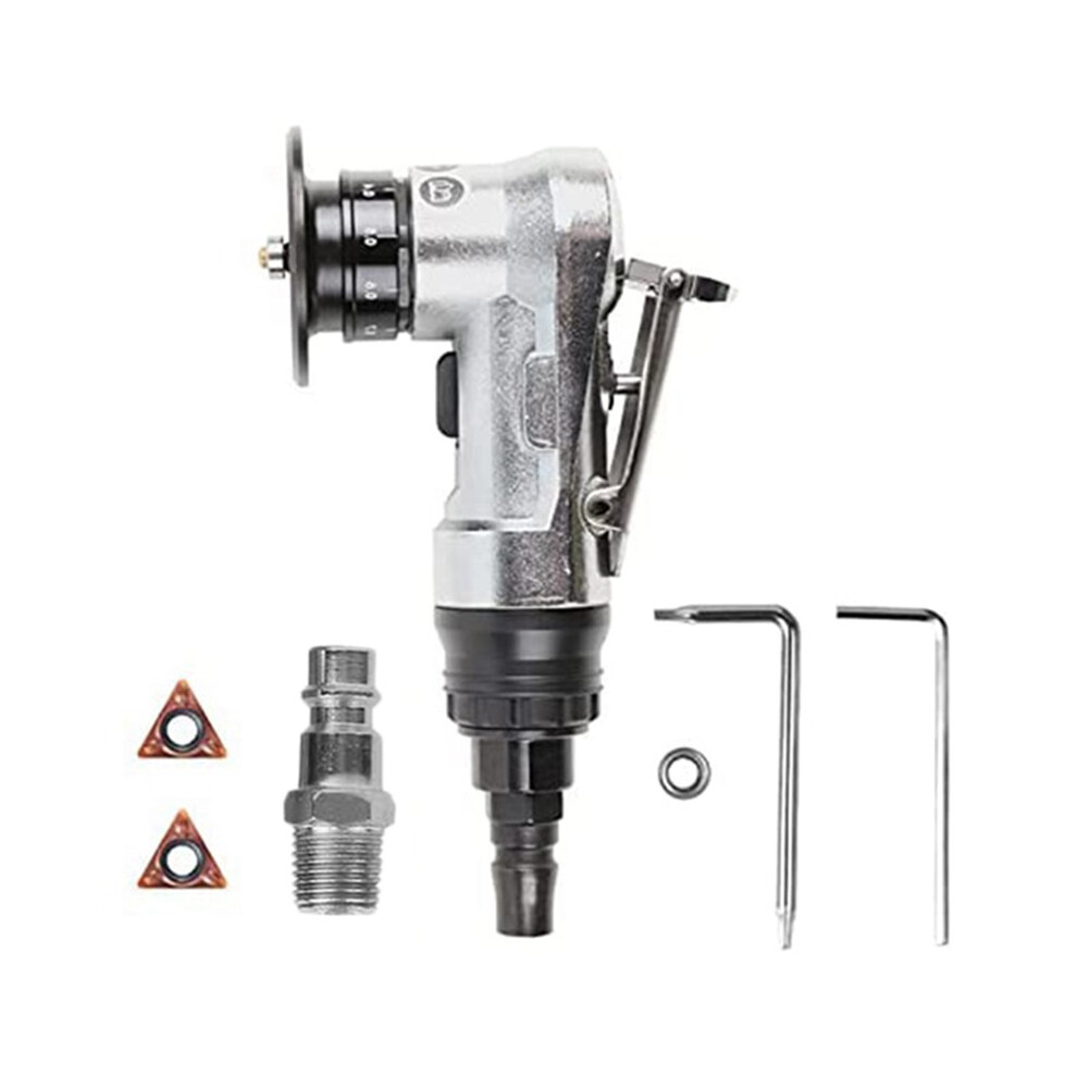 Cnnotepad Metal Deburring Pneumatic Chamfering Machine Hand Hold Adjustable Depth & 2 Wrenches With Two Blades 4851281190395