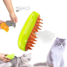 Newway Steamy Cat Brush, 3 In1 Cat Steamy Brush,best Self Cleaning Steam Cat Brush Compatible Massage, Multifunctional Cat Steamer Brush, Compatible R
