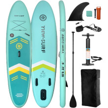 (Green) 10.6ft/3.2m Inflatable Paddle Board Seaside Beach Water-Skiing Stand Up Paddle Surfboard
