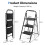 Costway Folding Step Ladder 3-Step Ladder Portable Step Stool 265KG Capacity 2