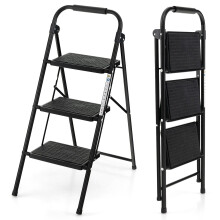 Folding Step Ladder 3-Step Ladder Portable Step Stool 265KG Capacity