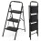 Costway Folding Step Ladder 3-Step Ladder Portable Step Stool 265KG Capacity 1