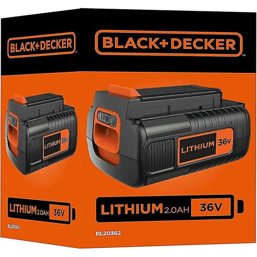 36V 2Ah Lithium Battery, Compatible with All BLACK DECKER 36V Tools, No Memory Effect, Low Self-Discharge, Practical, Compact and Versatile 2