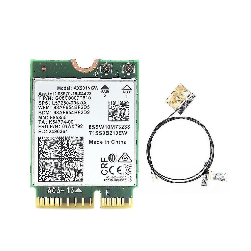 Ax201 Ax201ngw Wifi With 2Xantenna M.2 Cnvio2 2.4 Ghz/5Ghz Wifi 6 3000Mbps Tooth 5.1 Wifi 8994439712394