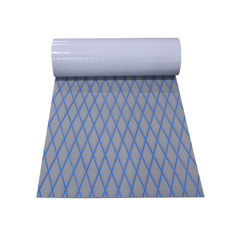 Tapis de sol antidérapant en mousse EVA imitation teck pour pont de bateau, pour yacht, camping-car, 35 x 190 cm, gris