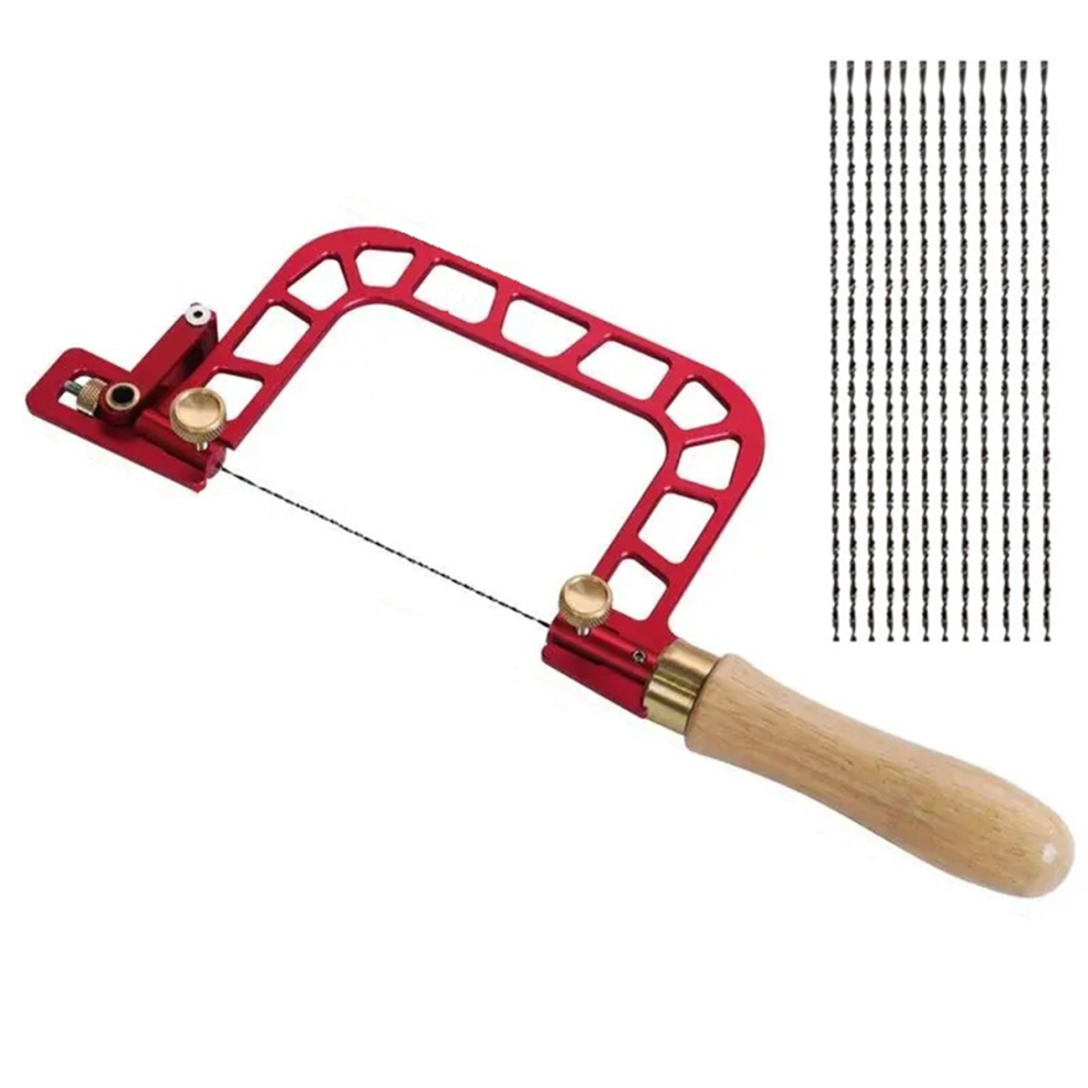 Scie à chantourner à cadre en acier Scies à fil manuel de gravure de précision Outil efficace Autonettoyant avec poignée B