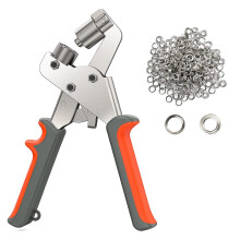 Grommet Tool Kit Perstangen Draagbare Hold Punch Handmatige Kits Handheld Eyelet Machine Met 200 Stuks Grommets
