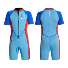 2,5 mm Kids Cropped Wetsuit Jongens Thermisch Neopreen Badpak voor Duiken Zwemmen Surfen Voorkant Rits XL