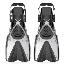 Duikschoenen Siliconen Water Zwemvinnen Volwassen Diepe Kikker Schoenen Flippers Snorkelbenodigdheden Grijs-Zwart ML/XL