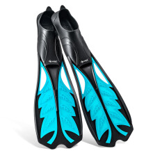 WAVE Snorkelen Professionele Lange Flippers Blad Vin Zacht Rubber voor Volwassenen Kinderen Watersport Duiken Vinnen Zwemmen Training L1
