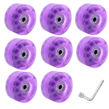 8-delige 32 X 58 mm 82A rolschaatsen met lagers, voor binnen- of buitengebruik, sleutelwielverwijdering